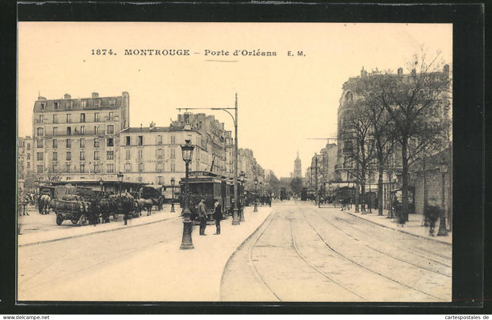 CPA Montrouge, Porte D`Orléans, Vue De La Rue Avec Des Passants  - Montrouge