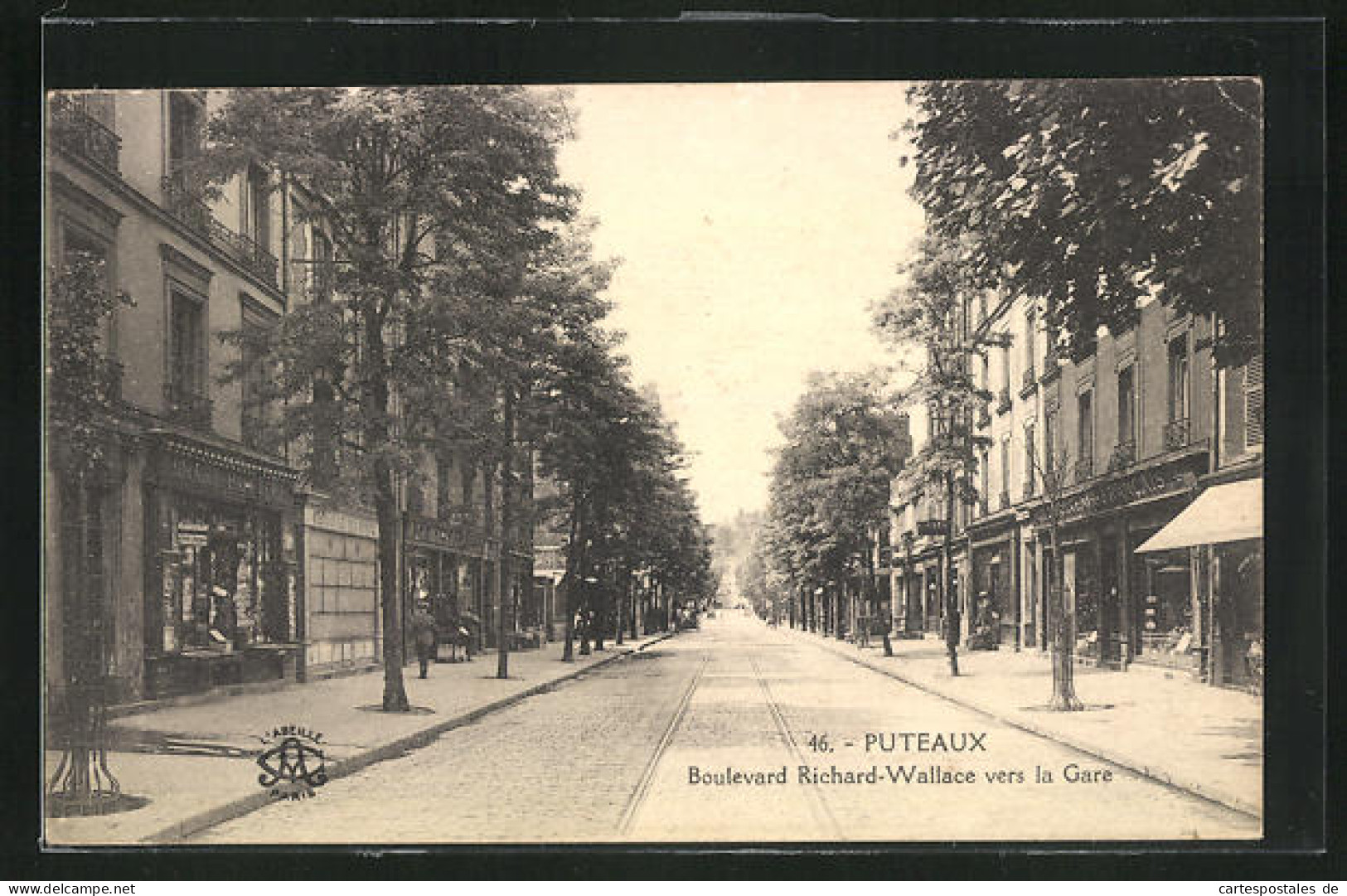 CPA Puteaux, Boulevard Richard-Wallace Vers La Gare  - Puteaux