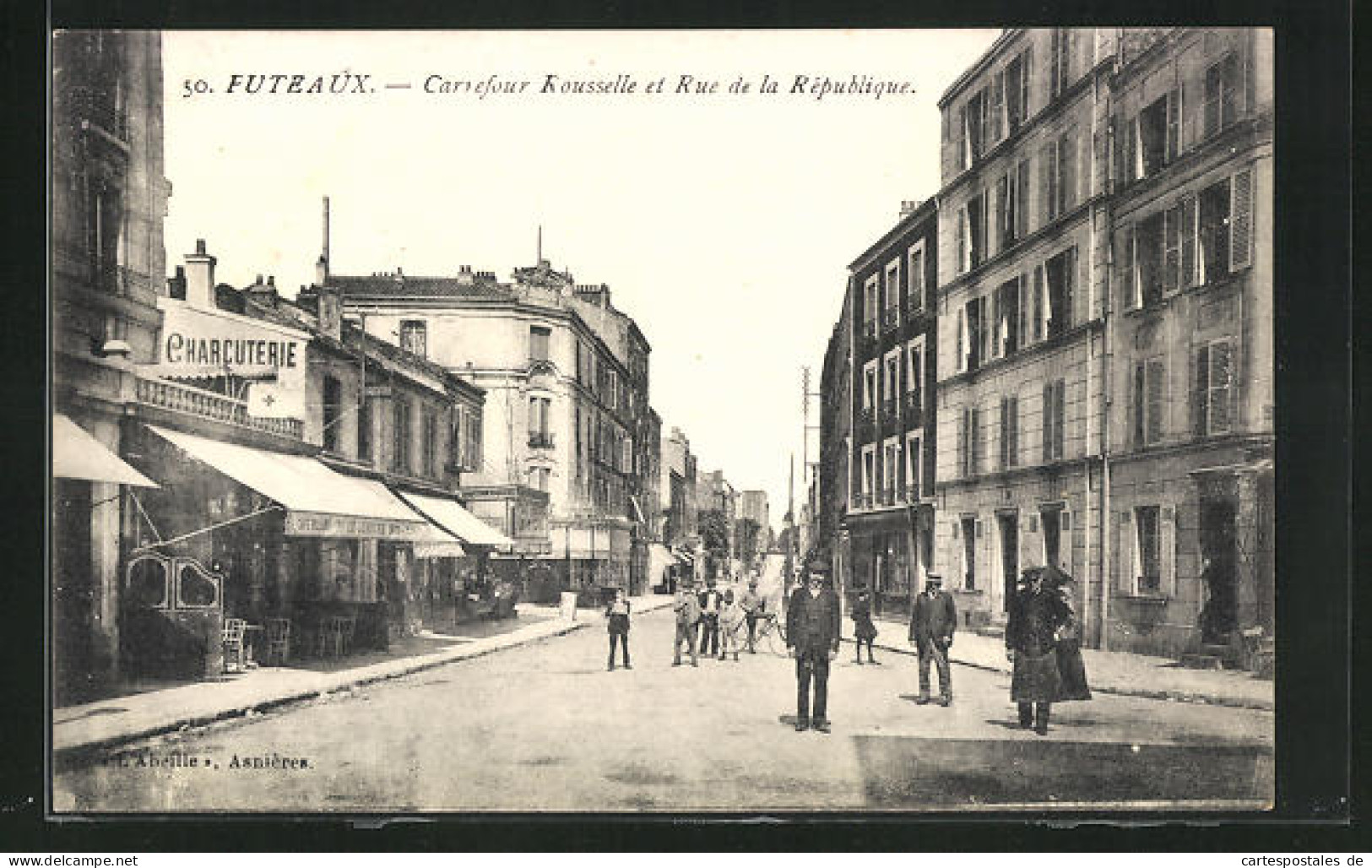 CPA Puteaux, Carrefour Rousselle Et Rue De La Republique  - Puteaux