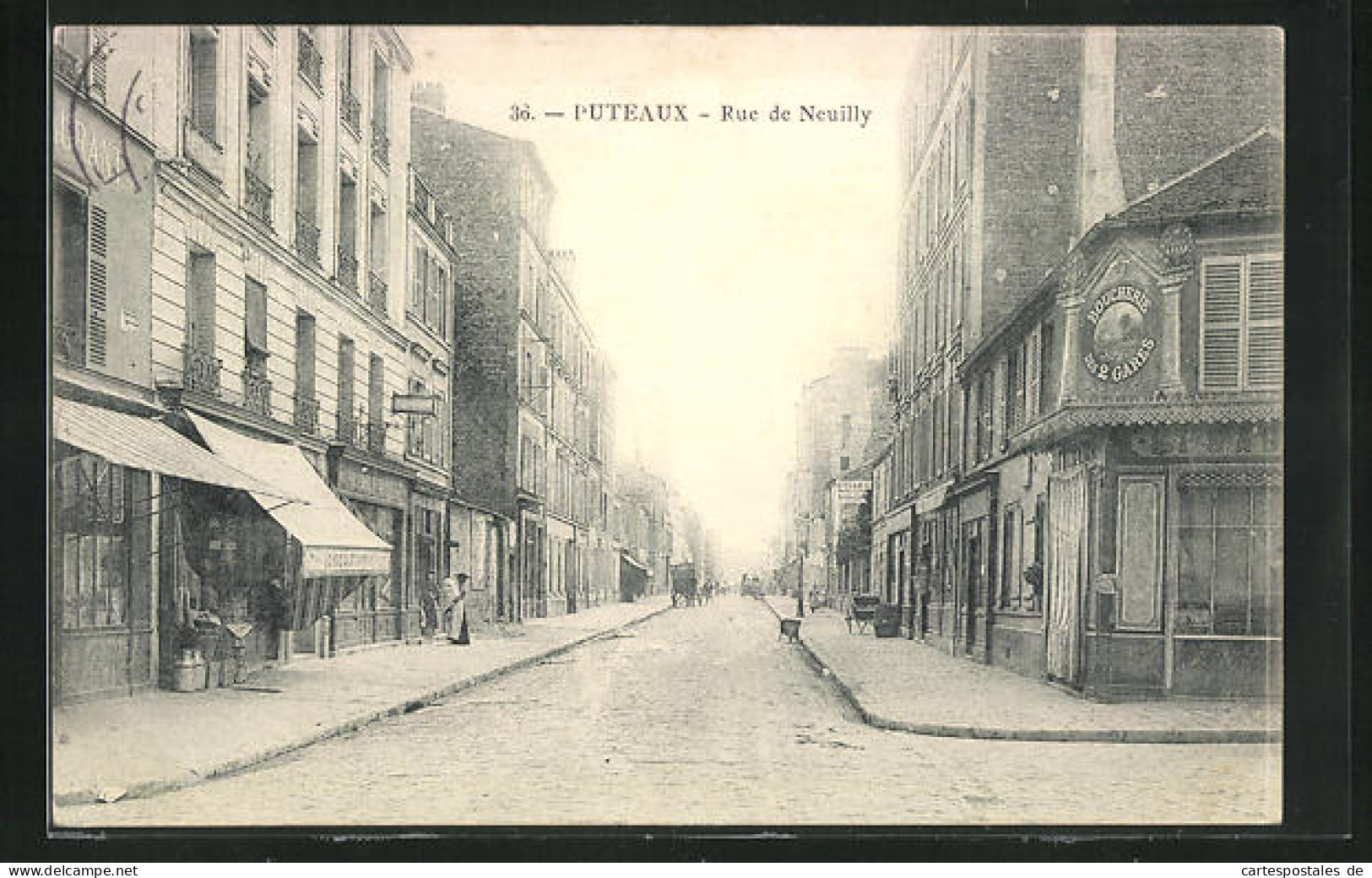 CPA Puteaux, Rue De Neuilly  - Puteaux