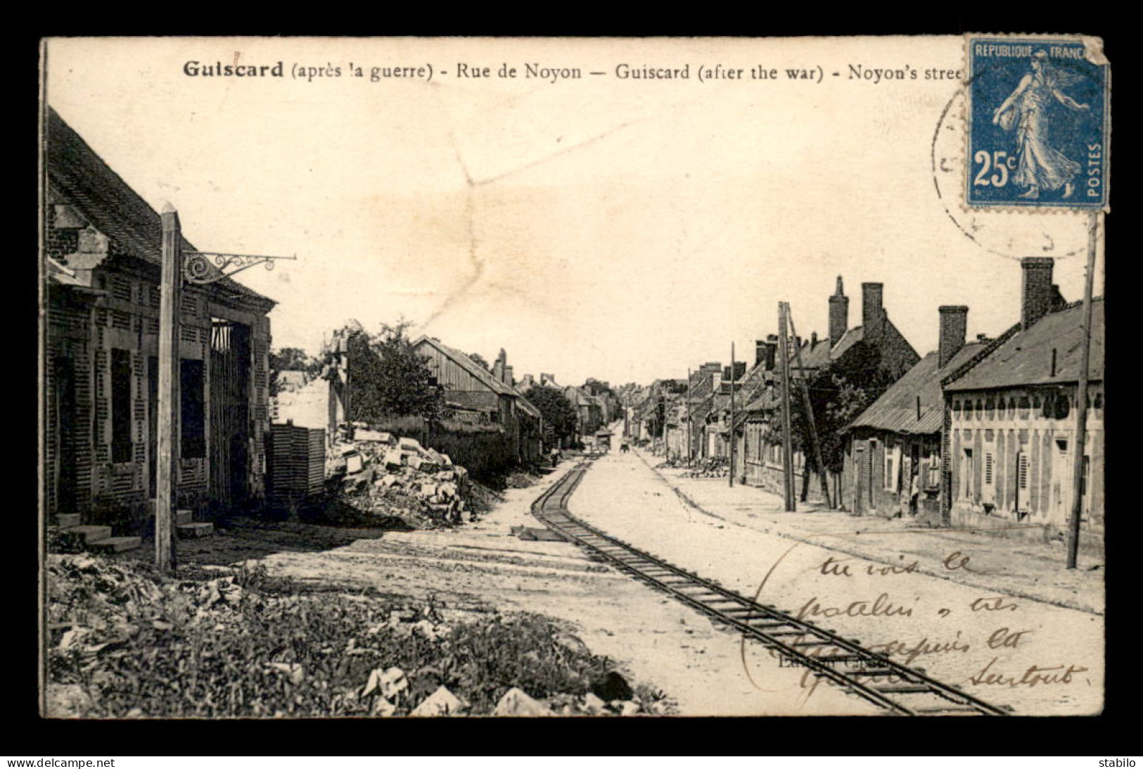 60 - GUISCARD - RUE DE NOYON - VOIR ETAT - Guiscard