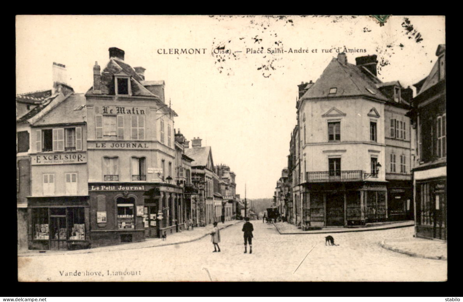 60 - CLERMONT - PLACE ST-ANDRE ET RUE D'AMIENS - Clermont