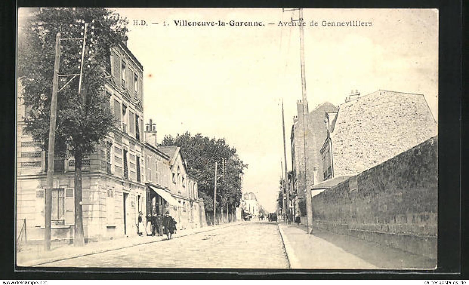 CPA Villeneuve-la-Garenne, Blick In Die Avenue De Gennevilliers  - Villeneuve La Garenne