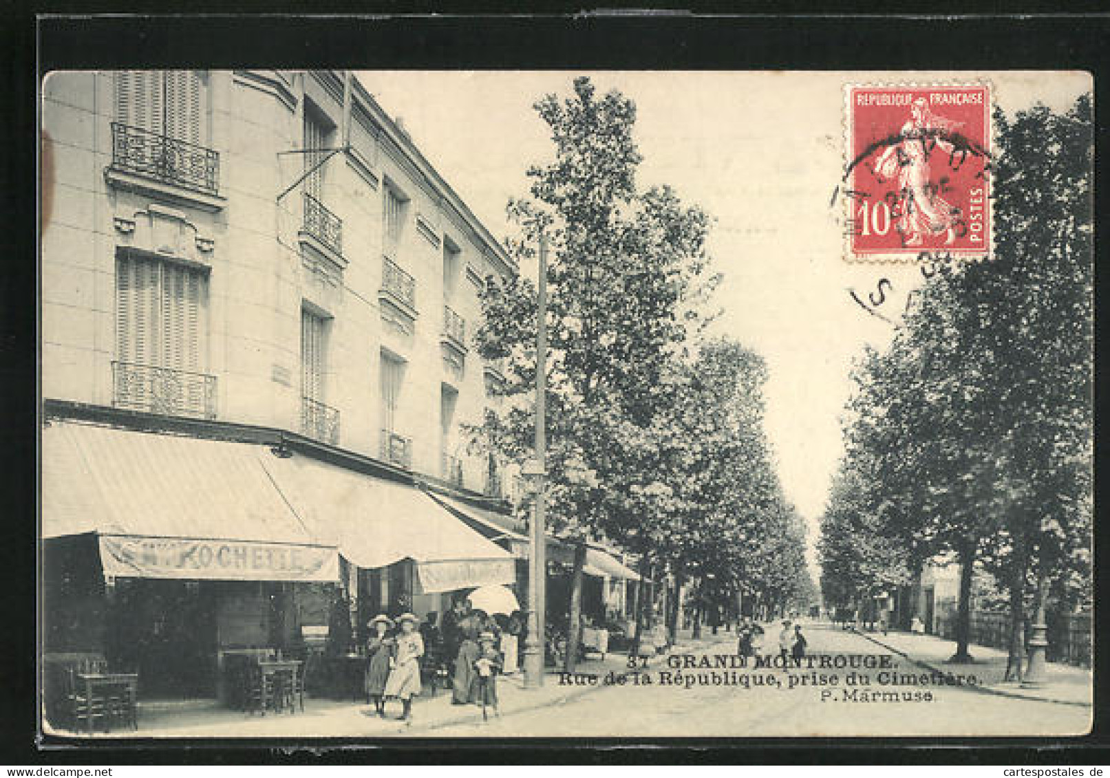 CPA Grand Montrouge, Rue De La République, Prise Du Cimetière  - Montrouge