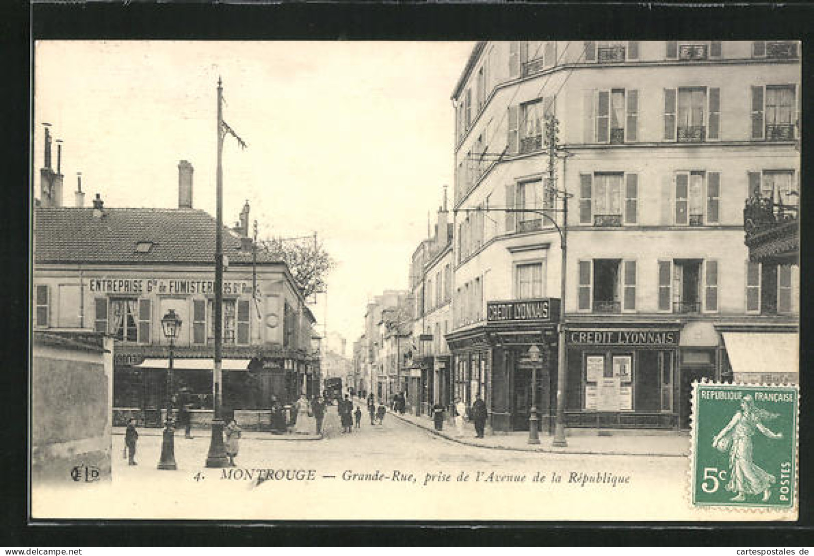 CPA Montrouge, Grande-Rue, Prise De L`Avenue De La République  - Montrouge