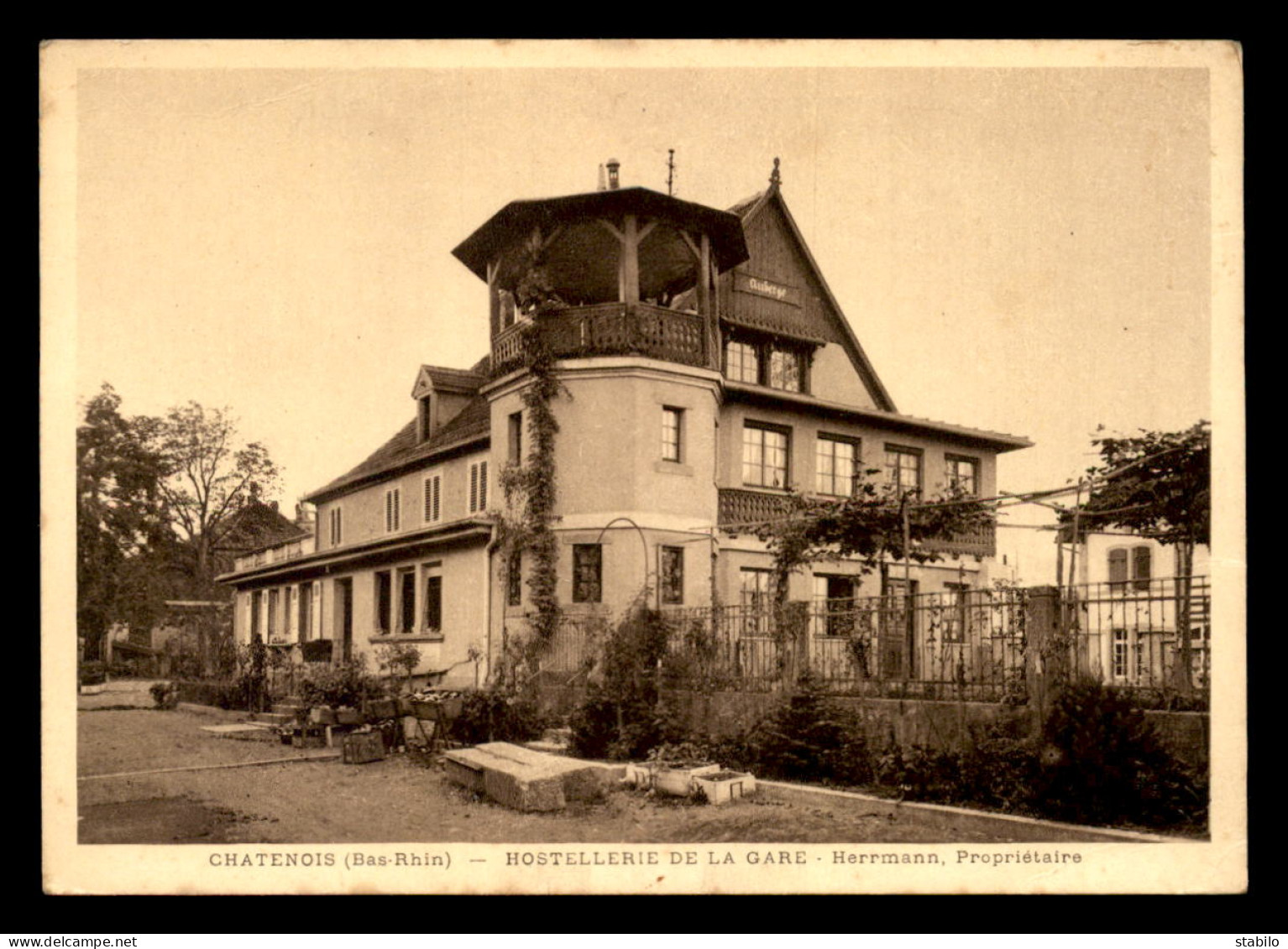 67 - CHATENOIS - HOSTELLERIE DE LA GARE - HERRMANN PROPRIETAIRE - Chatenois