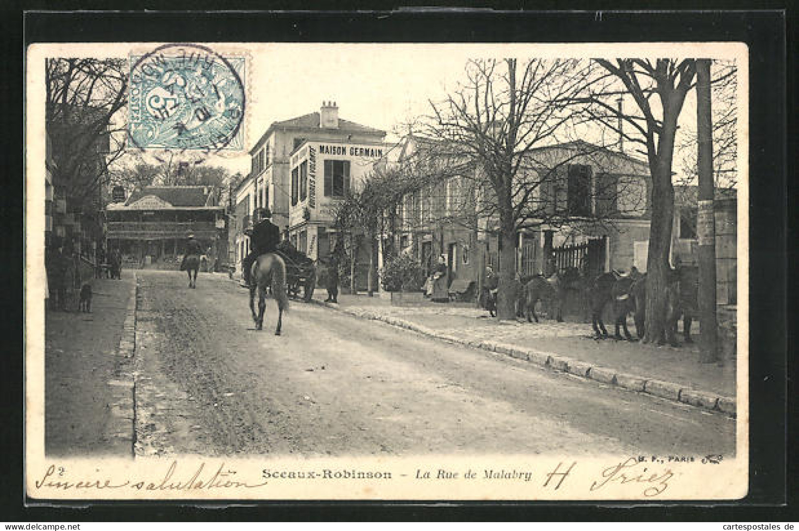 CPA Sceaux-Robinson, La Rue De Malabry  - Sceaux