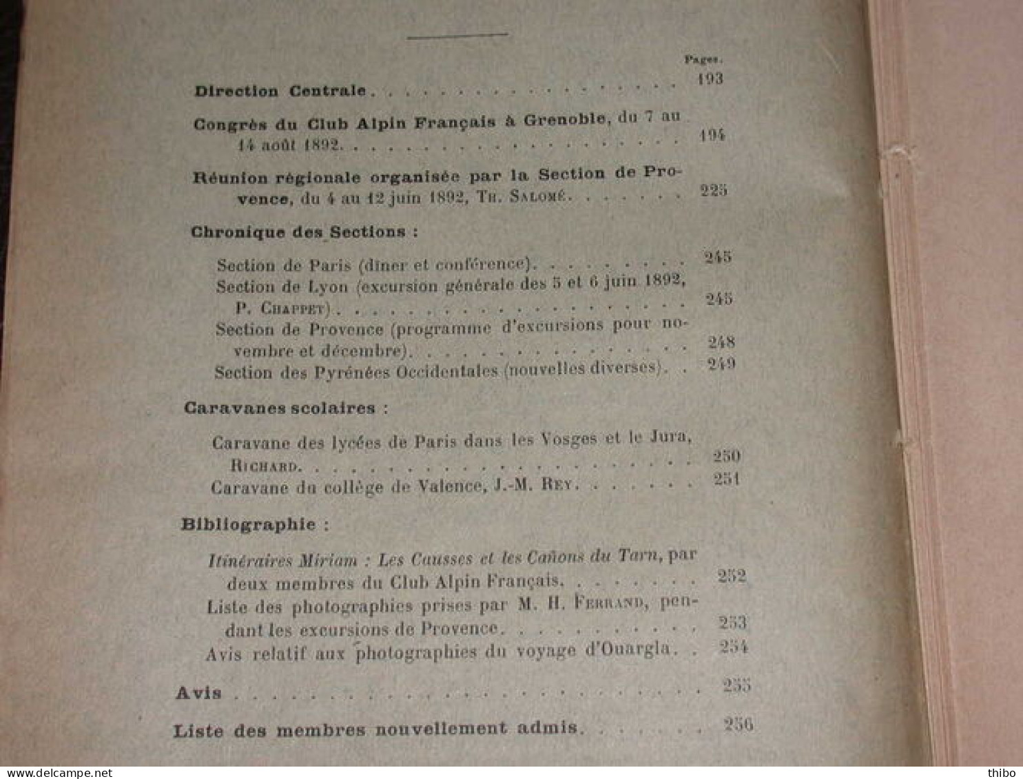 Club Alpin Français - N° 7 Octobre 1892 - Ohne Zuordnung