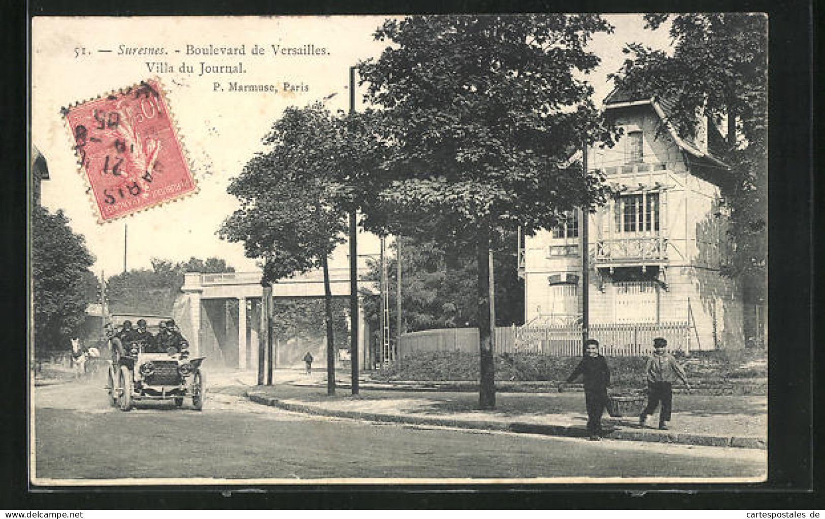CPA Suresnes, Boulevard De Versailles Villa Du Journal  - Suresnes