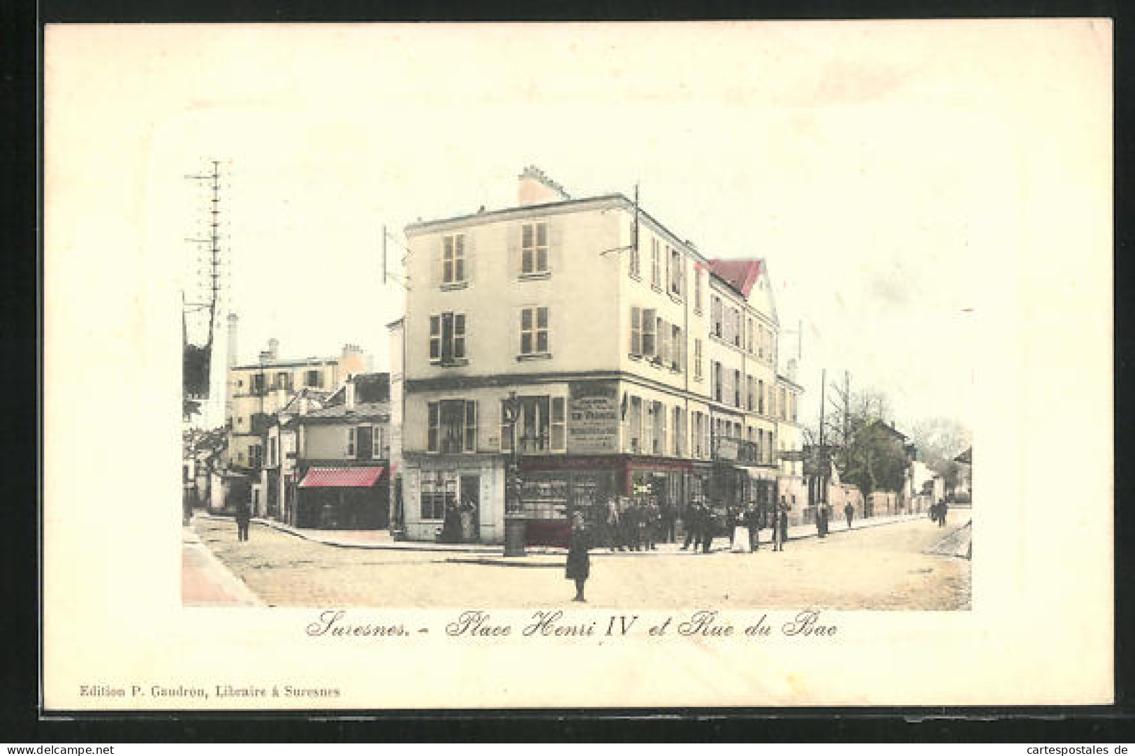 CPA Suresnes, Place Henri IV. Et Rue Du Bac  - Suresnes