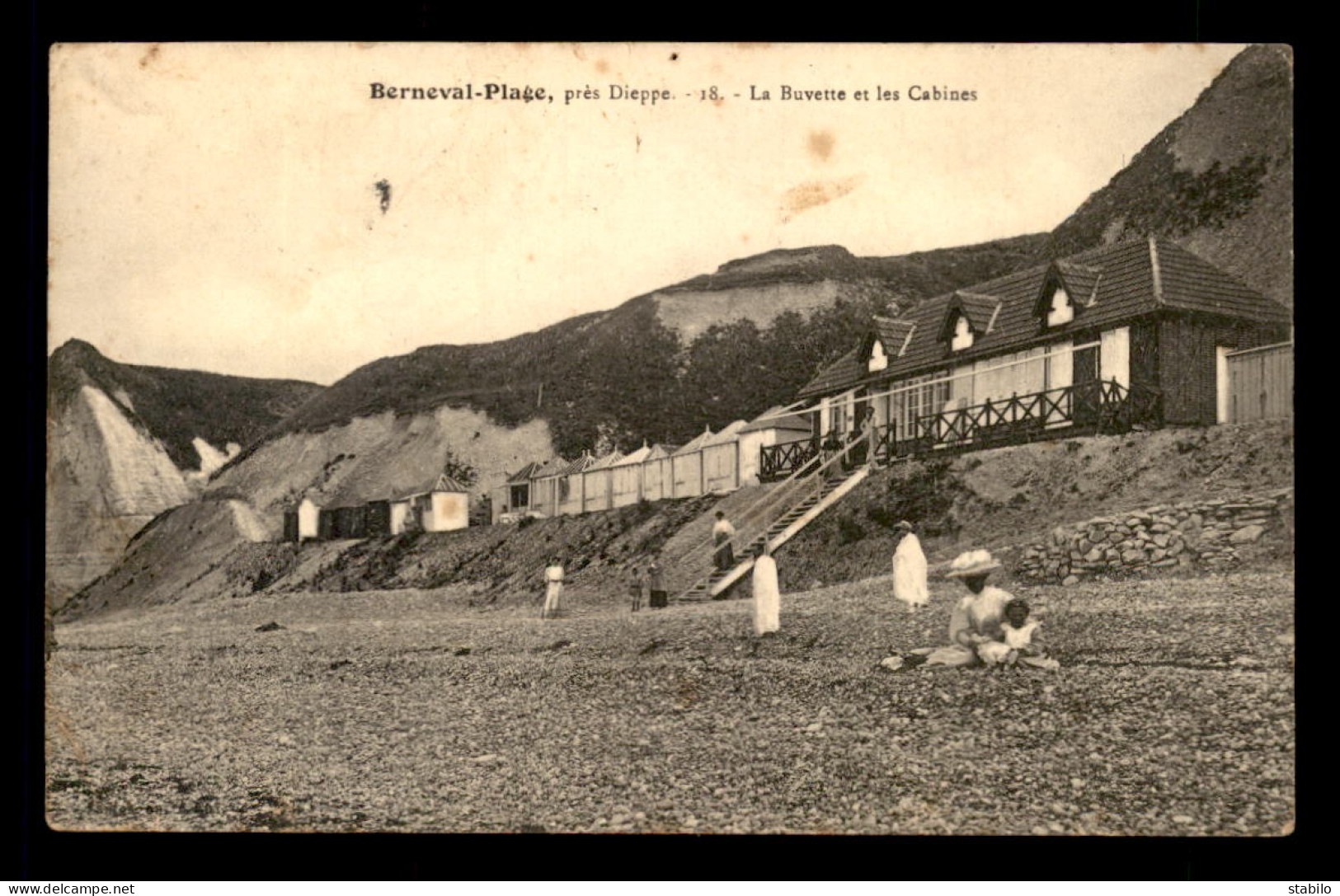 76 - BERNEVAL - LA BUVETTE ET LES CABINES - Berneval