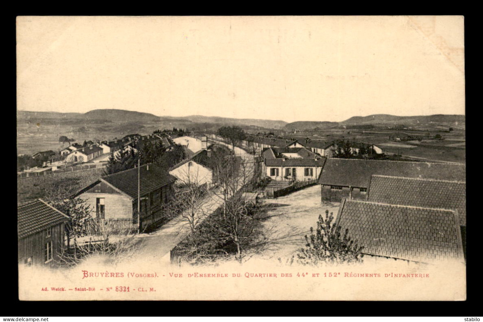 88 - BRUYERES - QUARTIER D'INFANTERIE - Bruyeres