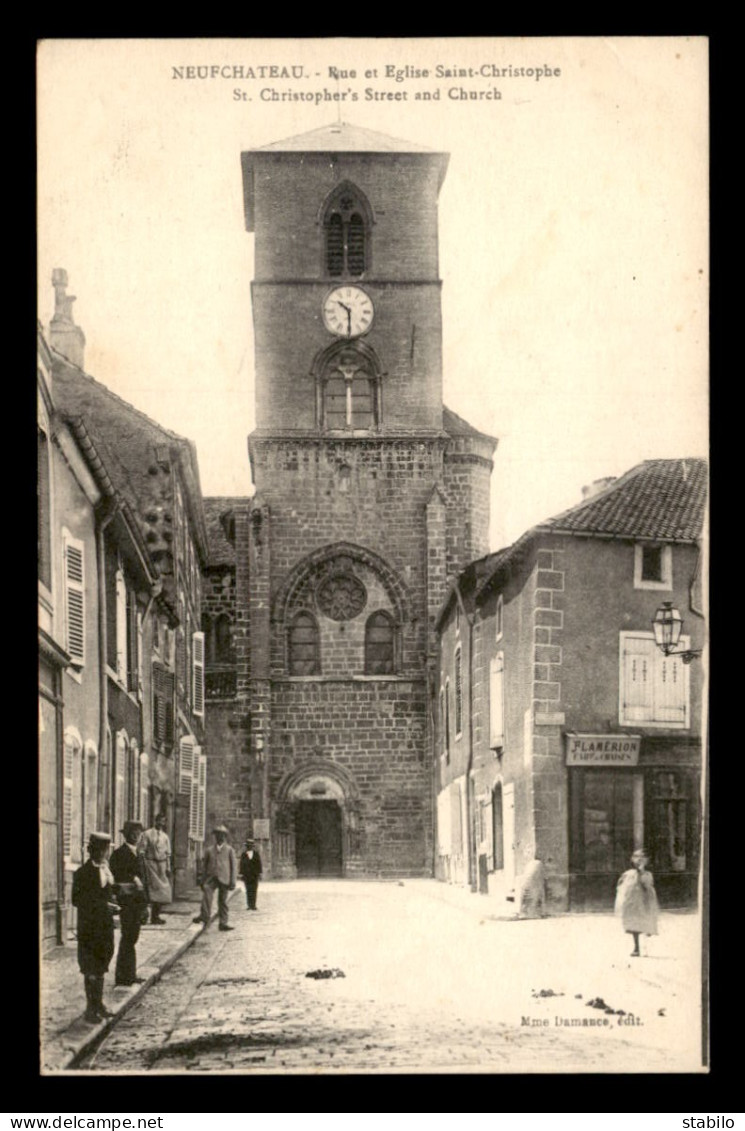 88 - NEUFCHATEAU - RUE ET EGLISE ST-CHRISTOPHE - Neufchateau