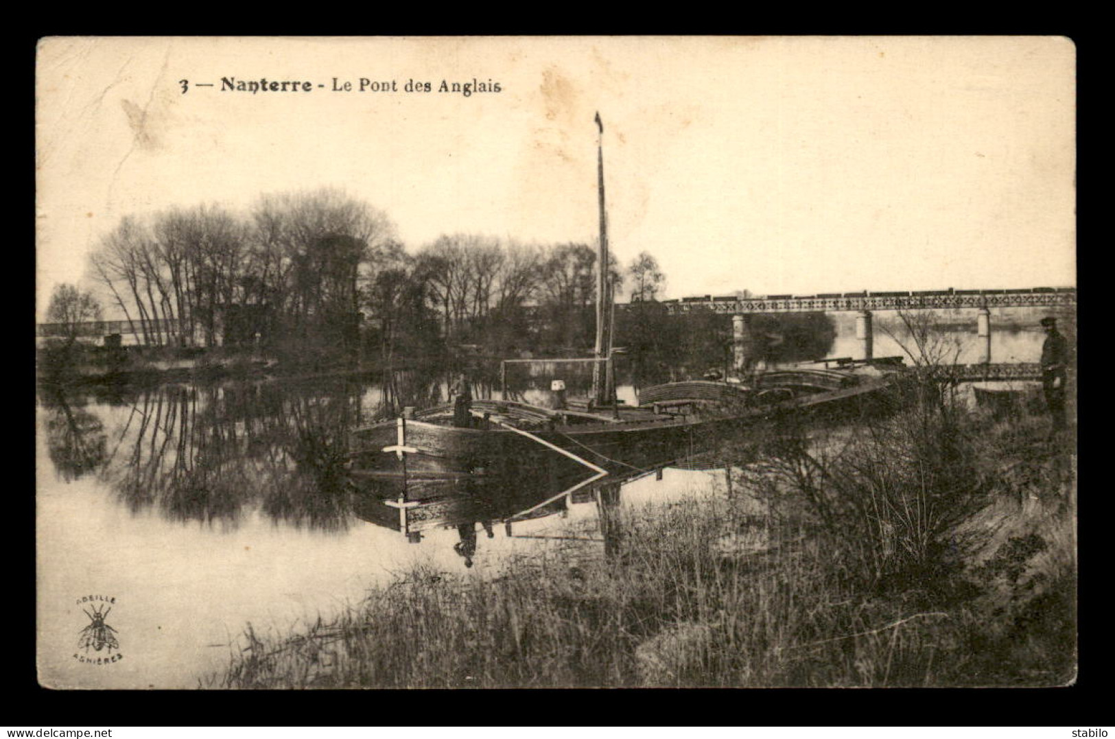 92 - NANTERRE - LE PONT DES ANGLAIS - PENICHE - Nanterre