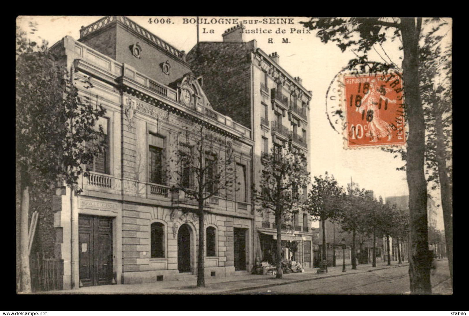 92 - BOULOGNE-SUR-SEINE - LA JUSTICE DE PAIX - Boulogne Billancourt