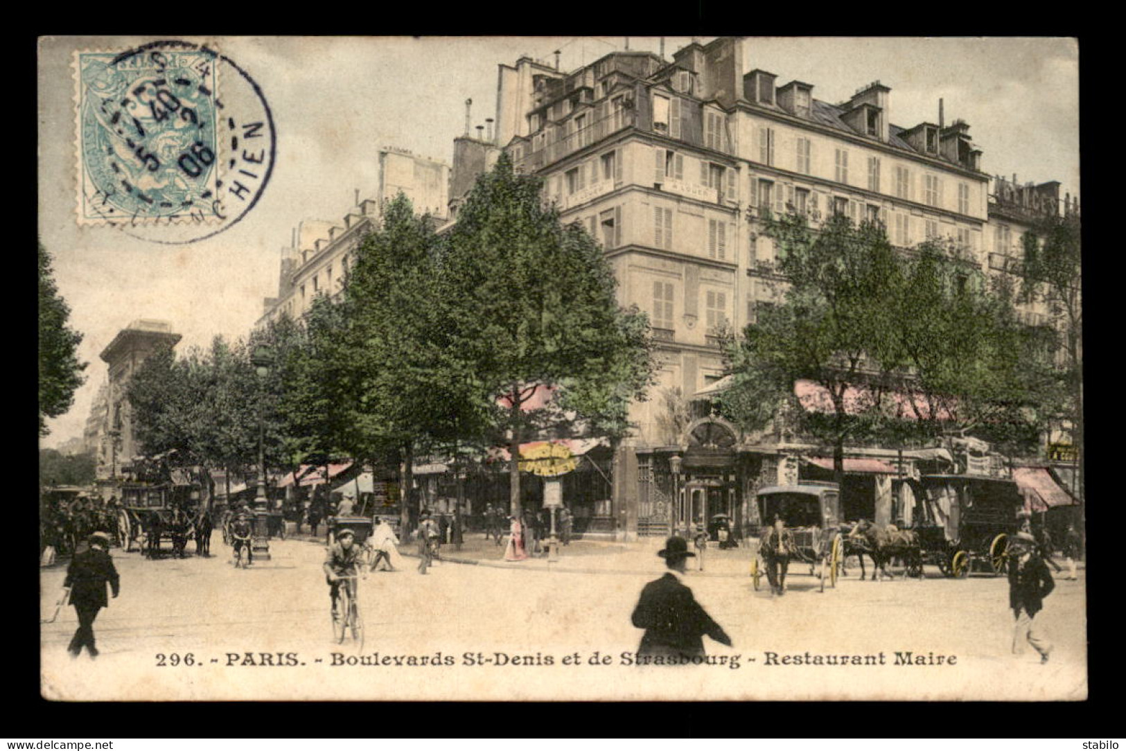 75 - PARIS 10EME - BOULEVARD ST-DENIS ET BOULEVARD DE STRASBOURG - RESTAURANT MAIRE - Distrito: 10