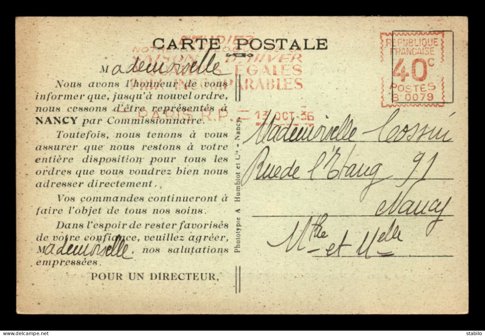 75 - PARIS 1ER - POUPONNIERE DES GRANDS MAGASINS DU LOUVRE - FONDATION DE MME ROGER DOUINE - UN DOTOIR - Paris (01)
