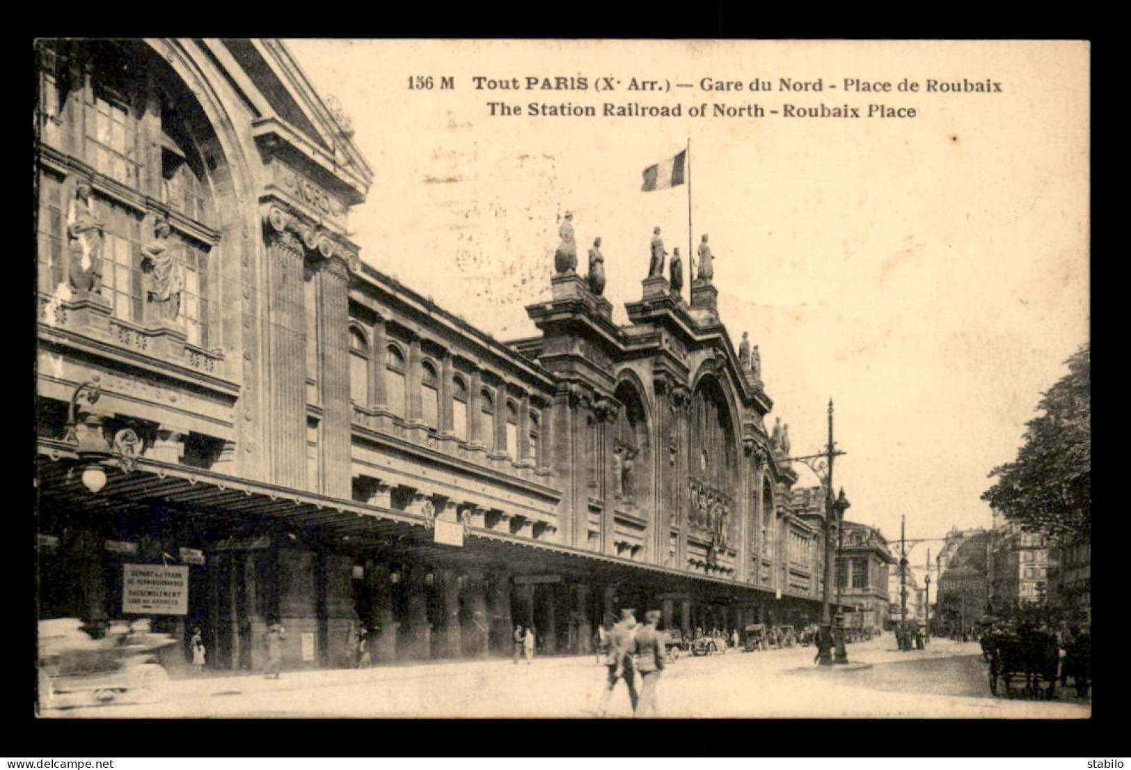 75 - PARIS 10EME - SERIE TOUT PARIS N°156M EDITEUR FLEURY - GARE DU NORD - PLACE DE ROUBAIX - Arrondissement: 10