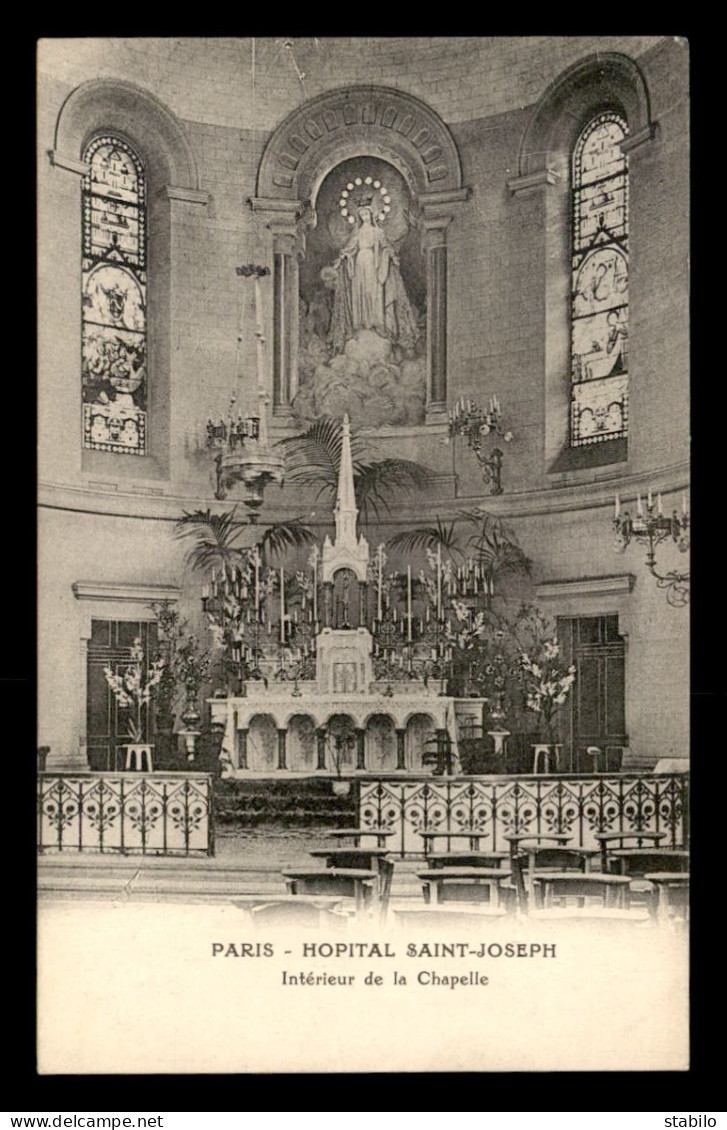 75 - PARIS 14EME - HOPITAL ST-JOSEPH - INTERIEUR DE LA CHAPELLE - Arrondissement: 14