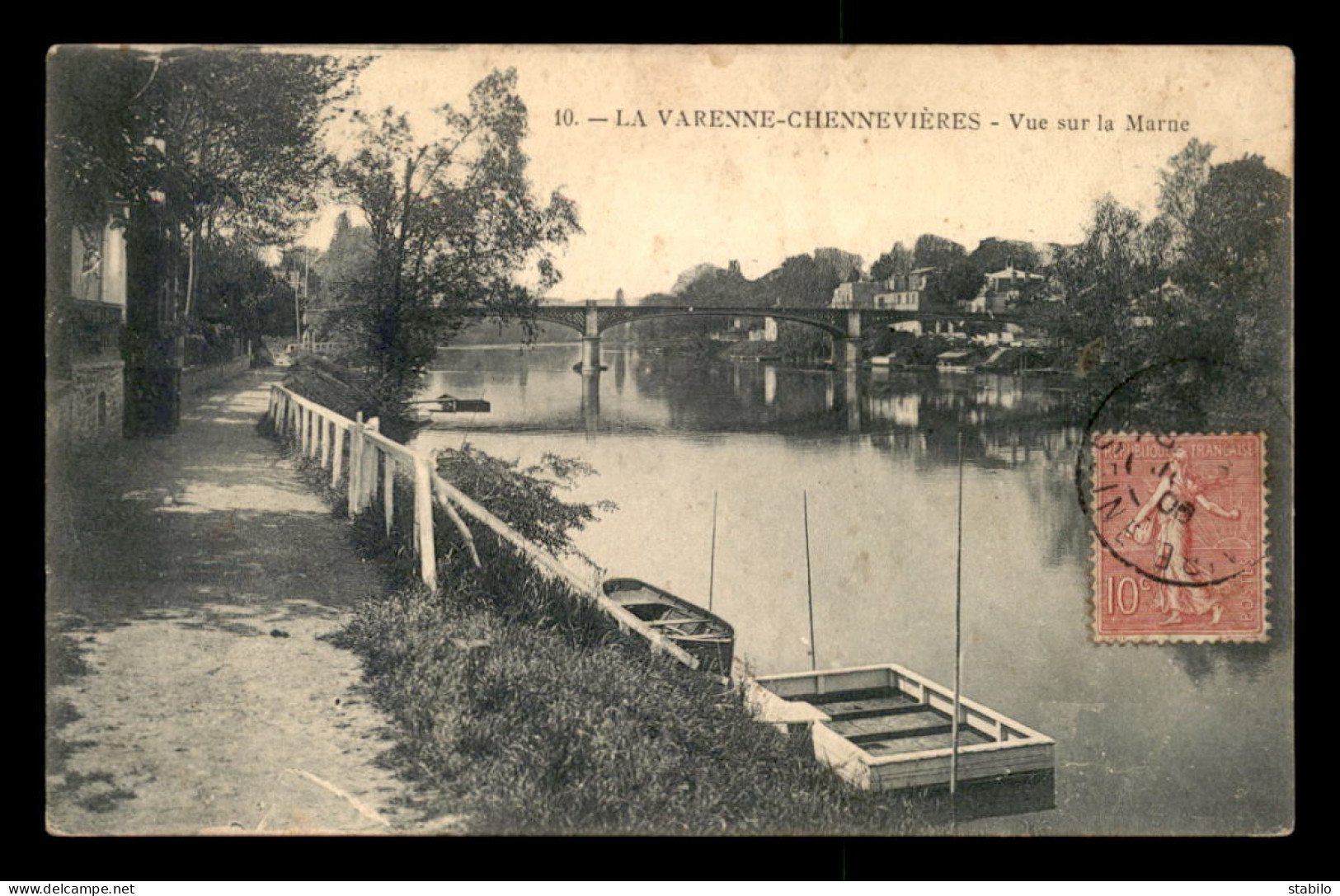 94 - LA VARENNE-CHENNEVIERES - VUE SUR LA MARNE  - Saint Maur Des Fosses