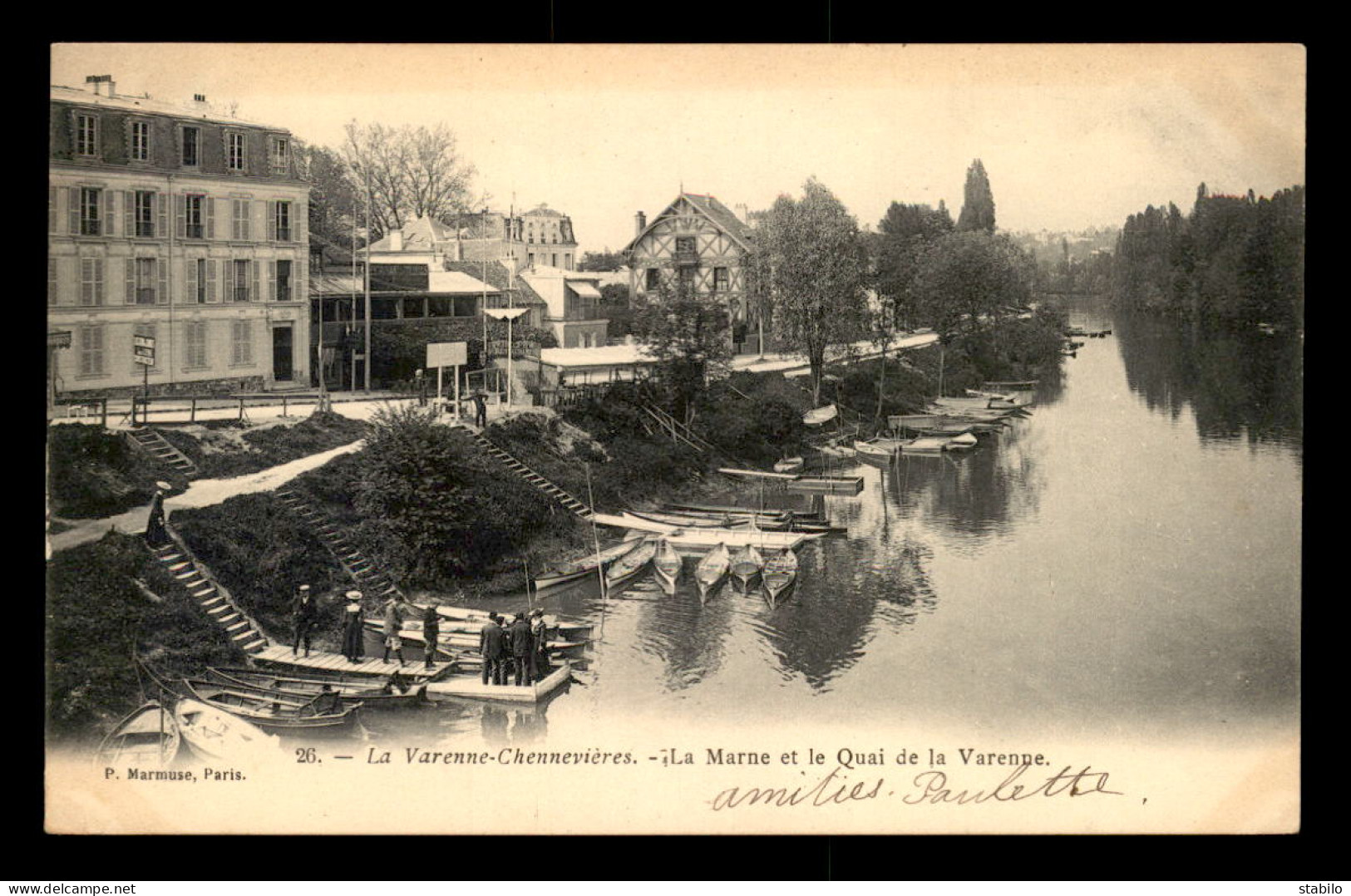 94 - LA VARENNE-CHENNEVIERES - LA MARNE ET LE QUAI DE LA VARENNE - Saint Maur Des Fosses