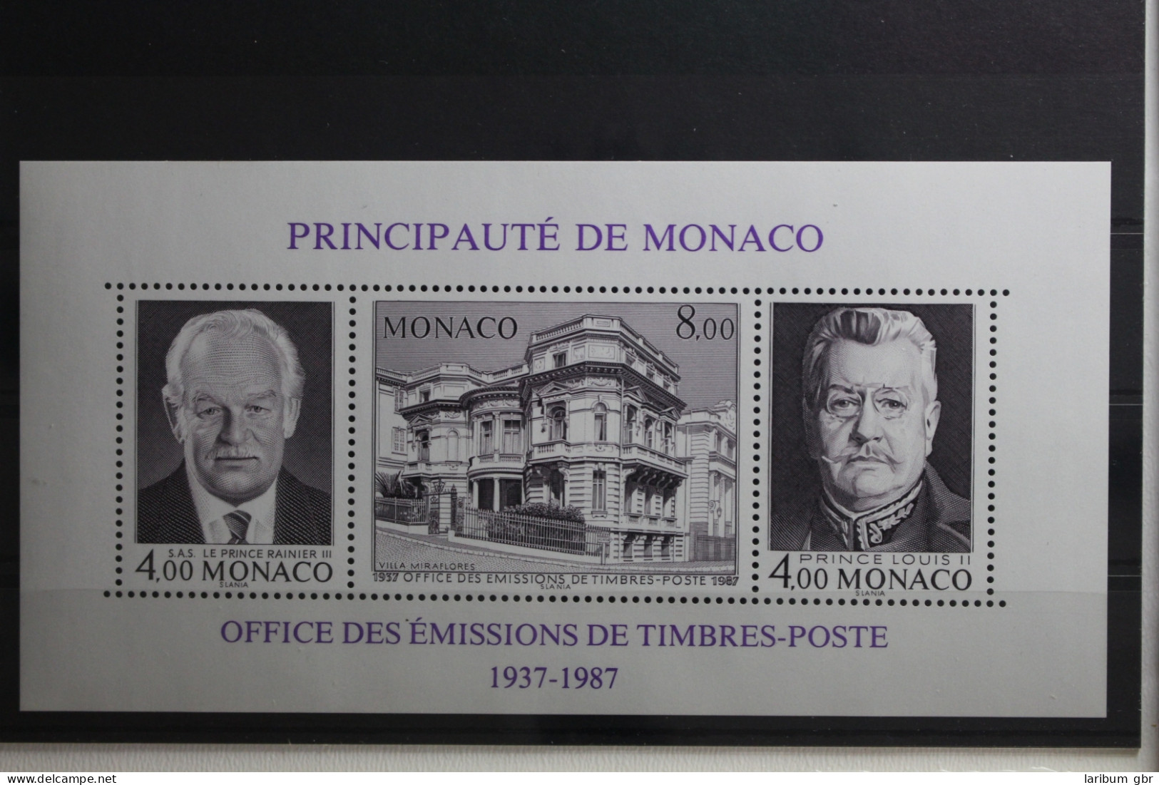 Monaco Block 37 A Mit 1820-1822 Postfrisch #TN361 - Autres & Non Classés