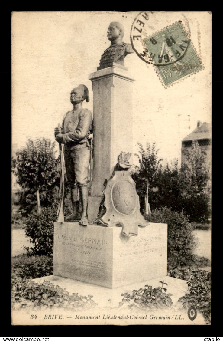 19 - BRIVE - MONUMENT DU LIEUTENANT-COLONEL GERMAIN - Brive La Gaillarde