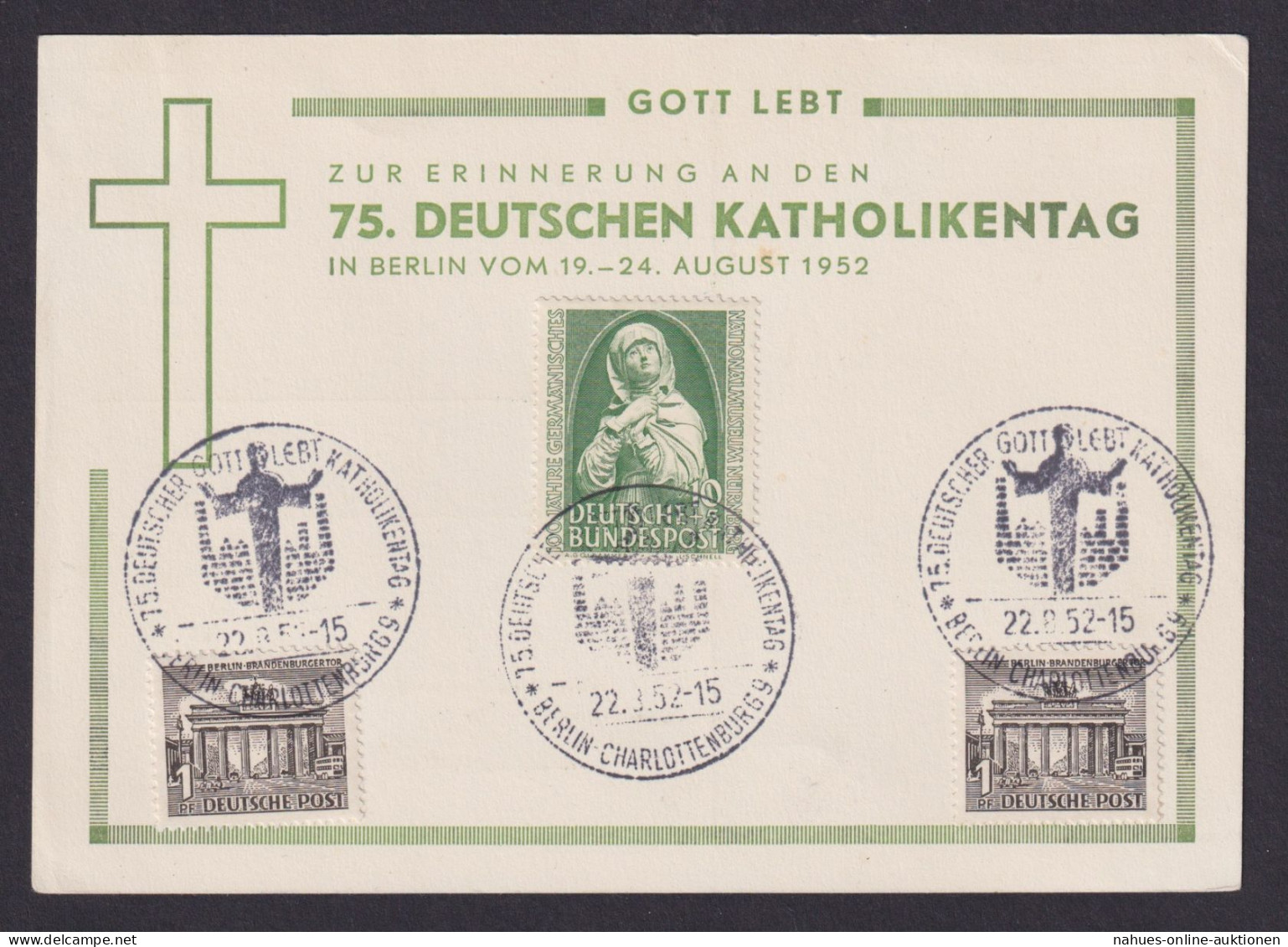 Bund Deutscher Katholikentag Schöne Anlasskarte Mit Germanisches Museum - Covers & Documents