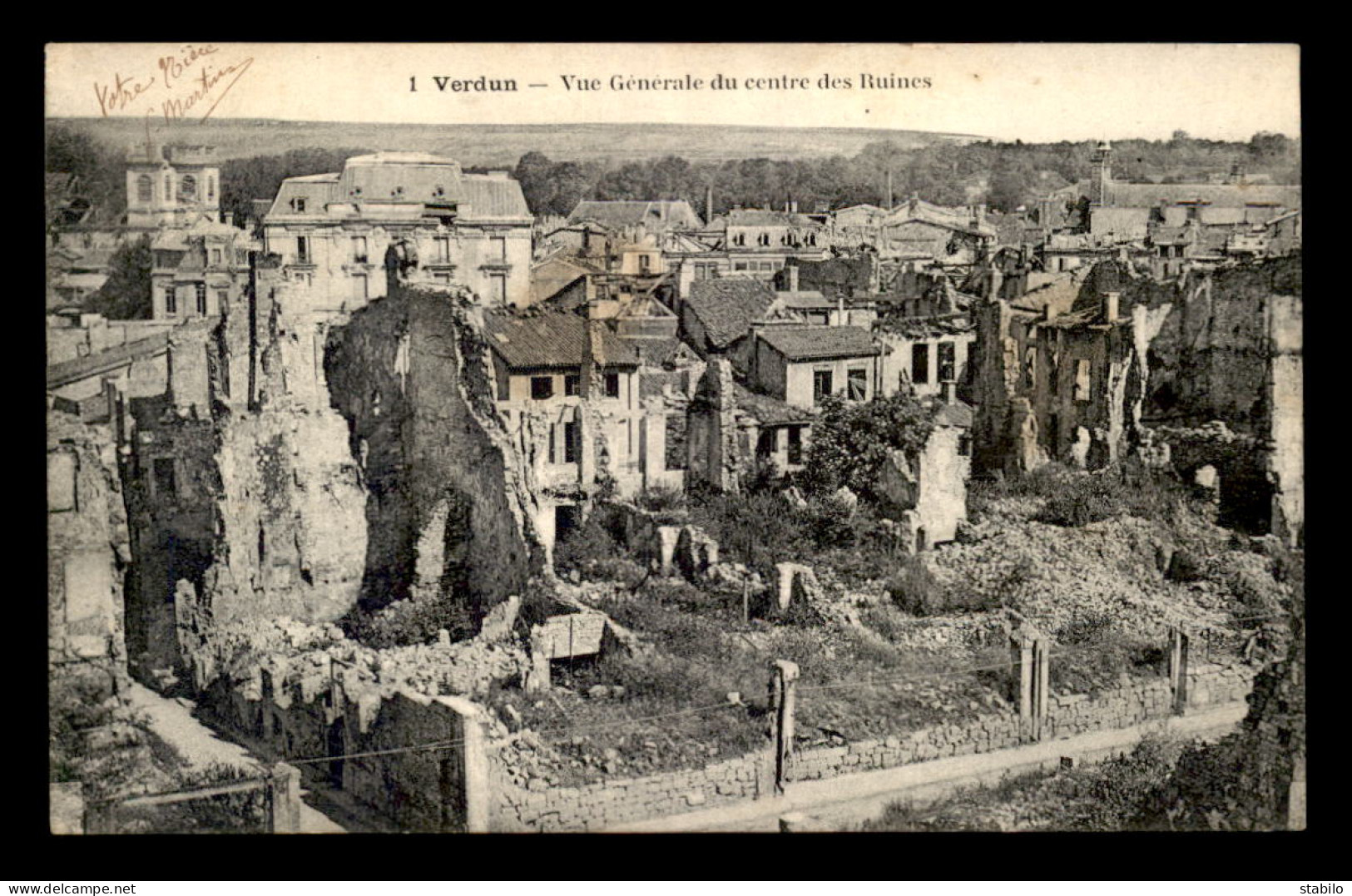 55 - VERDUN - VUE GENERALE DU CENTRE DES RUINES - Verdun