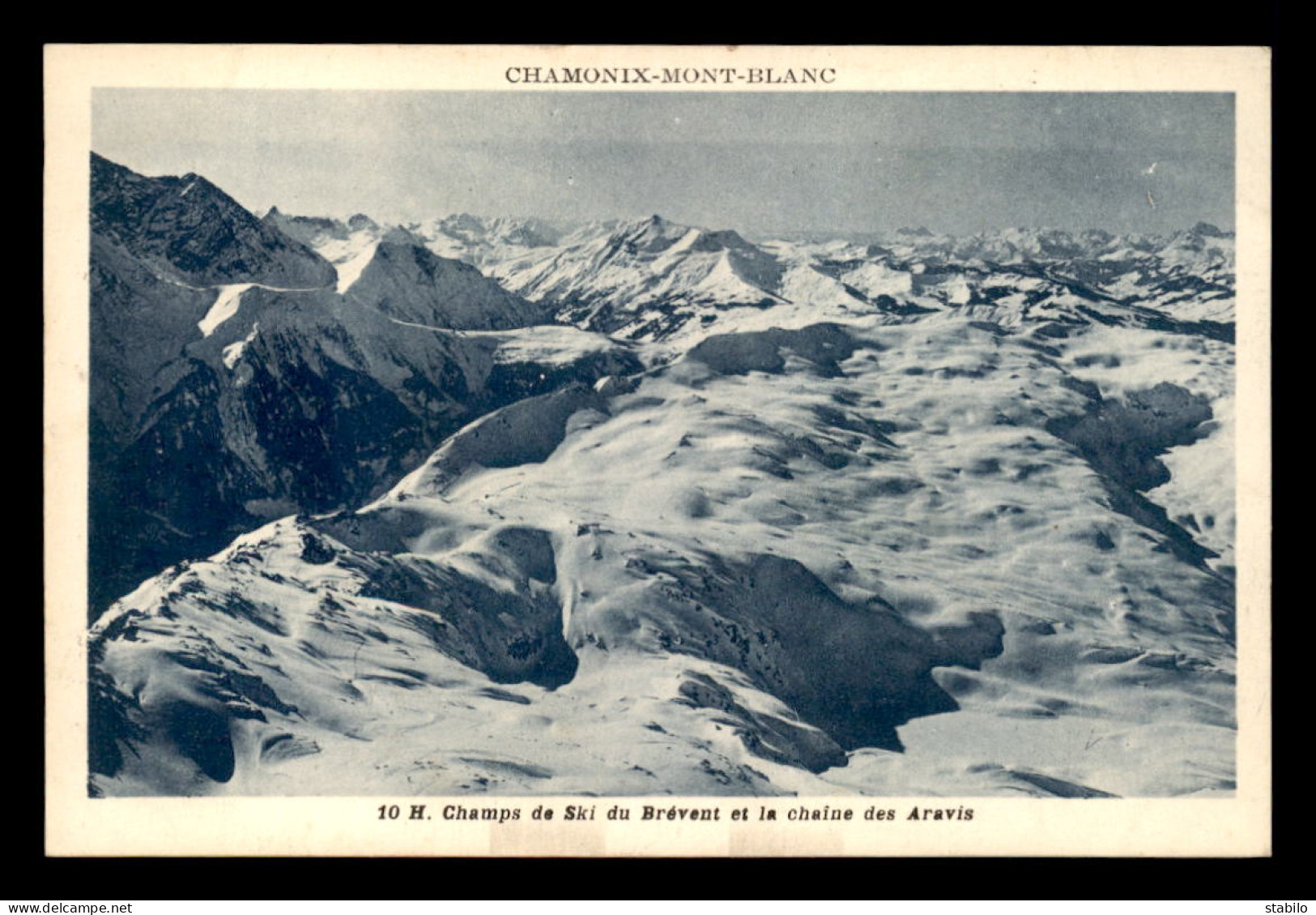 74 -  CHAMONIX - CHAMPS DE SKI DU BREVENT ET LA CHAINE DES ARAVIS - Chamonix-Mont-Blanc