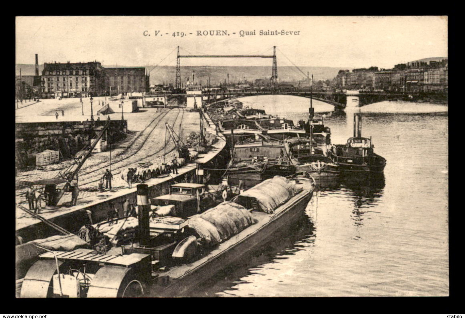 76 - ROUEN - QUAI SAINT-SEVER - PENICHES - BATEAUX A ROUES - REMORQUEURS - Rouen