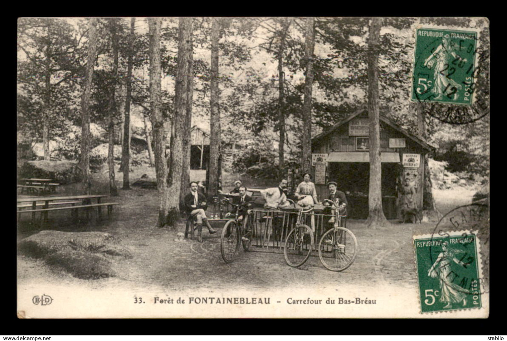 77 - FORET DE FONTAINEBLEAU - CARREFOUR DU BAS-BREAU - BUVETTE - Fontainebleau