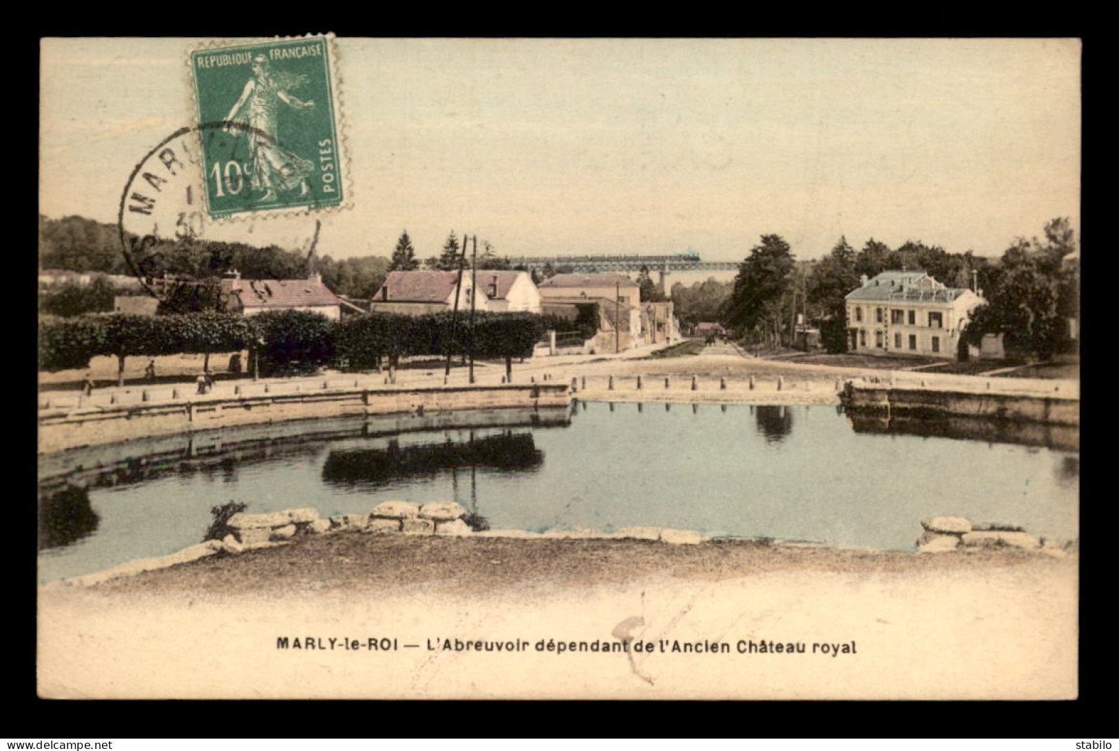 78 - MARLY-LE-ROI - L'ABREUVOIR DEPENDANT DE L'ANCIEN CHATEAU ROYAL - CARTE COLORISEE - Marly Le Roi