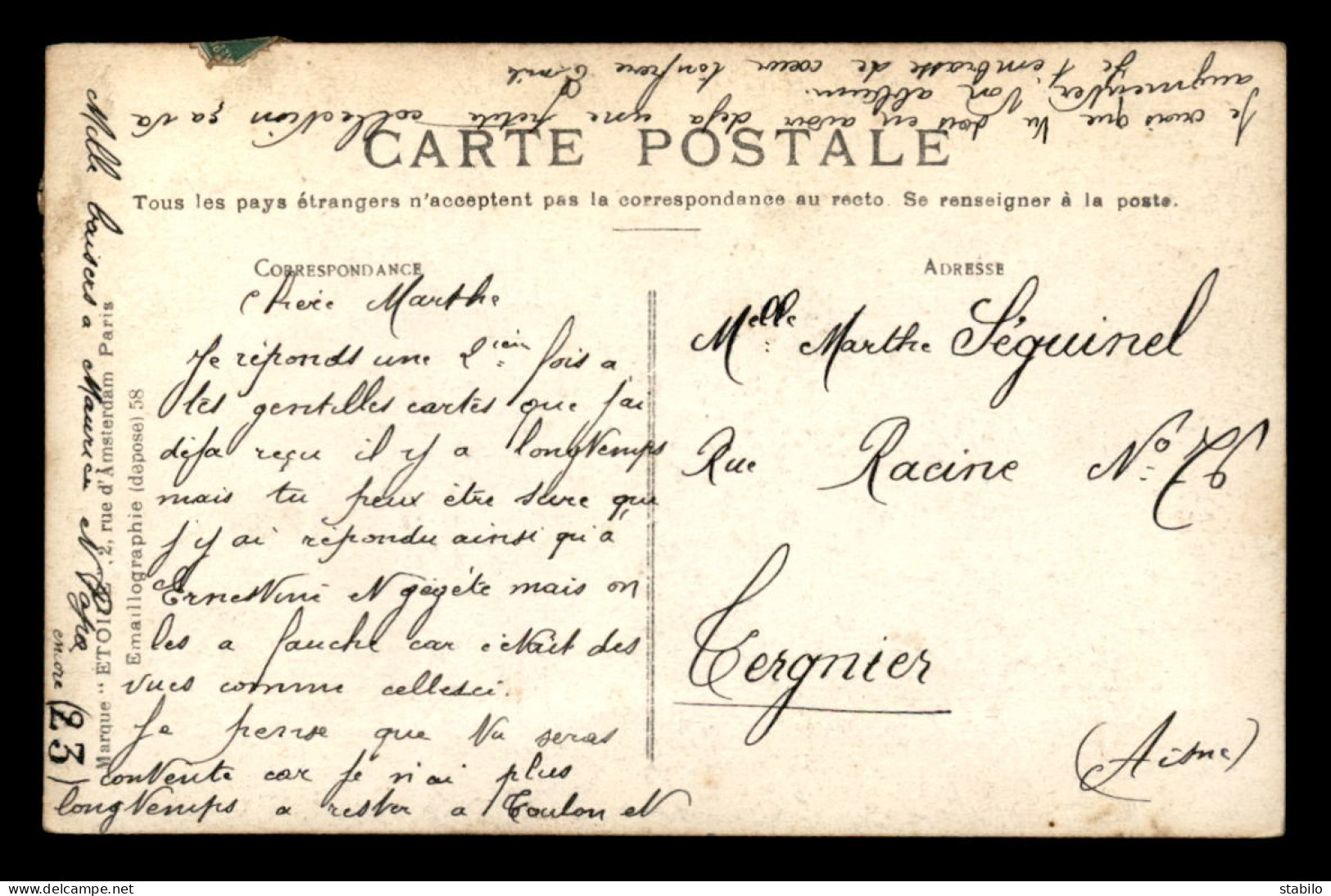 83 - TOULON - LE GRAND HOTEL - EDITEUR MARQUE ETOILE - Toulon