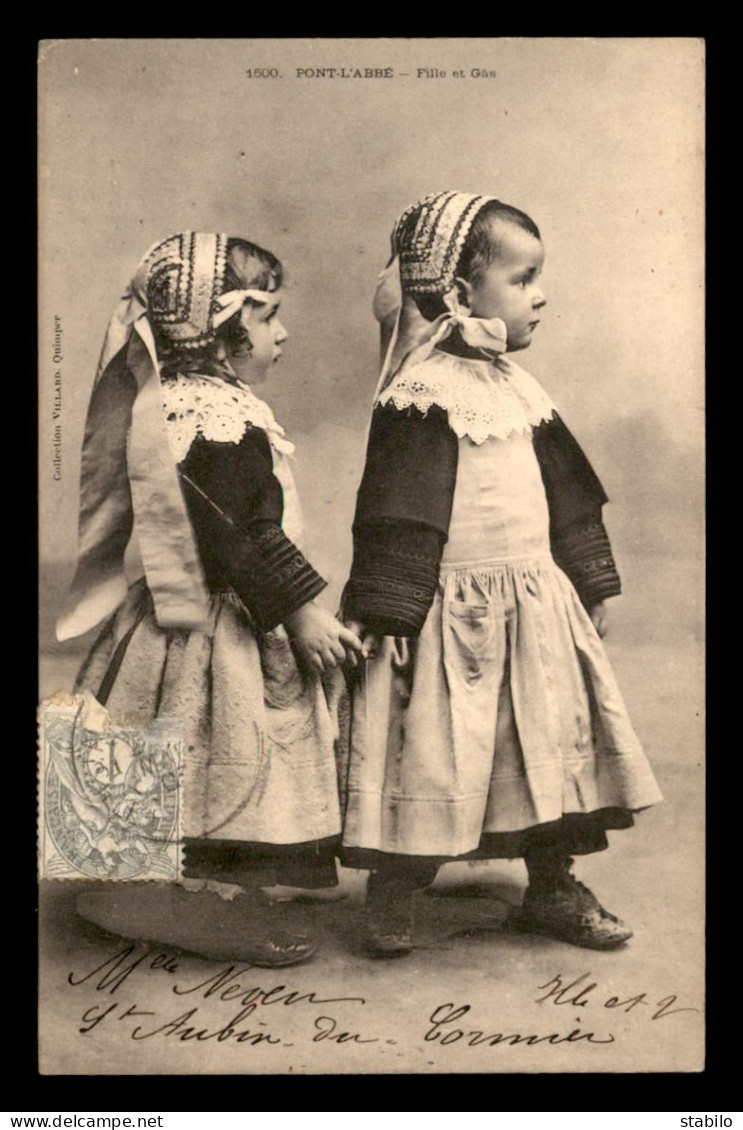 29 - PONT-L'ABBE - ENFANTS EN COSTUMES  - Pont L'Abbe