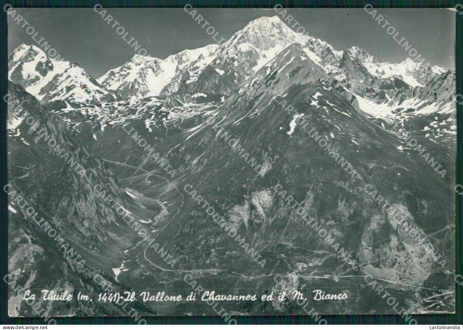 Aosta La Thuile Chavannes Monte Bianco PIEGHE Foto FG Cartolina KB1552 - Aosta