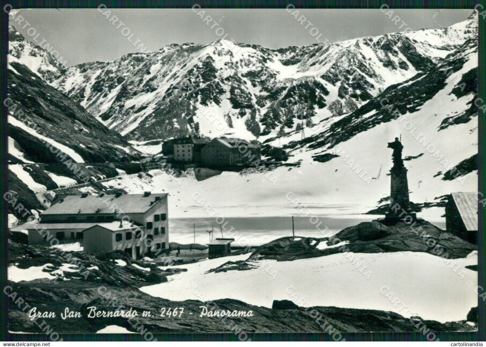 Aosta Gran San Bernardo Nevicata Foto FG Cartolina KB1790 - Aosta