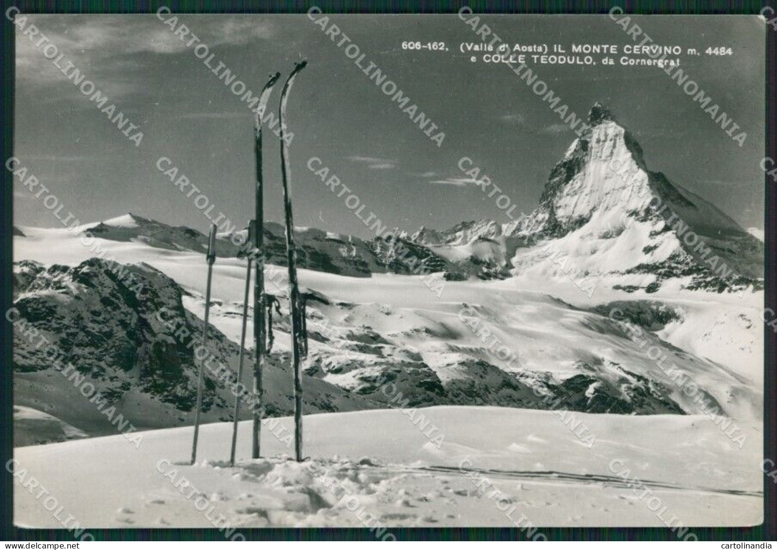 Aosta Valtournenche Cervino Nevicata Sci Colle Teodulo Foto FG Cartolina KB1820 - Aosta