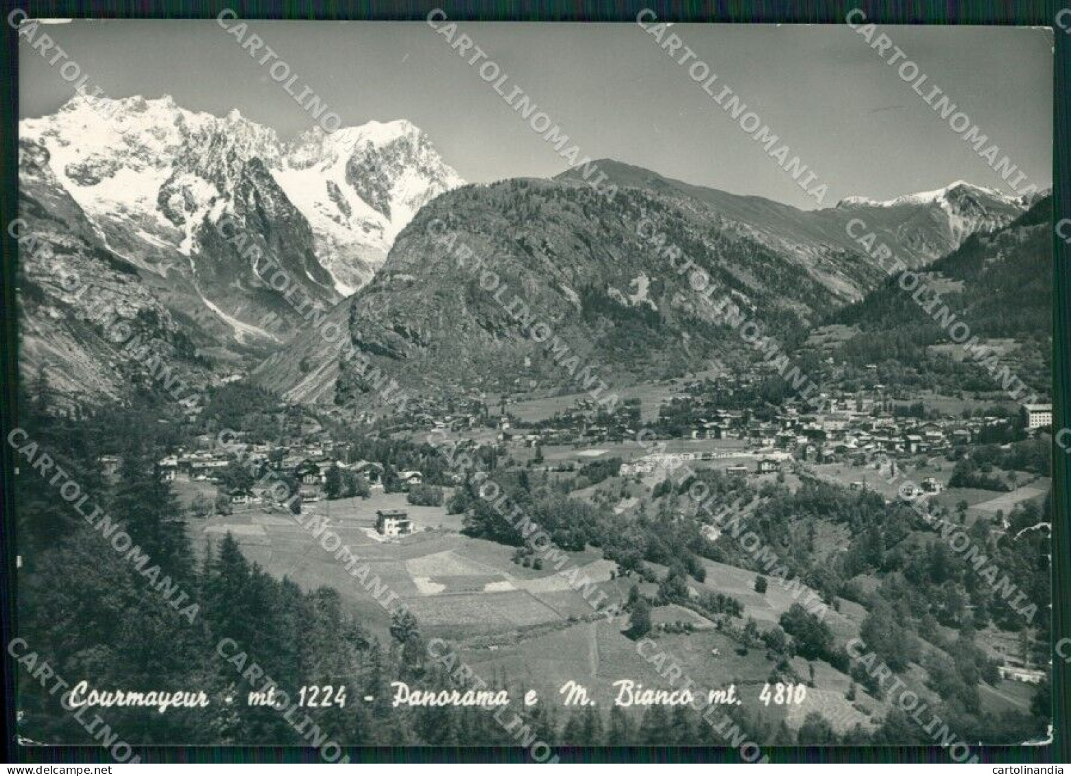 Aosta Courmayeur Monte Bianco PIEGHE STRAPPINO Foto FG Cartolina KB1811 - Aosta