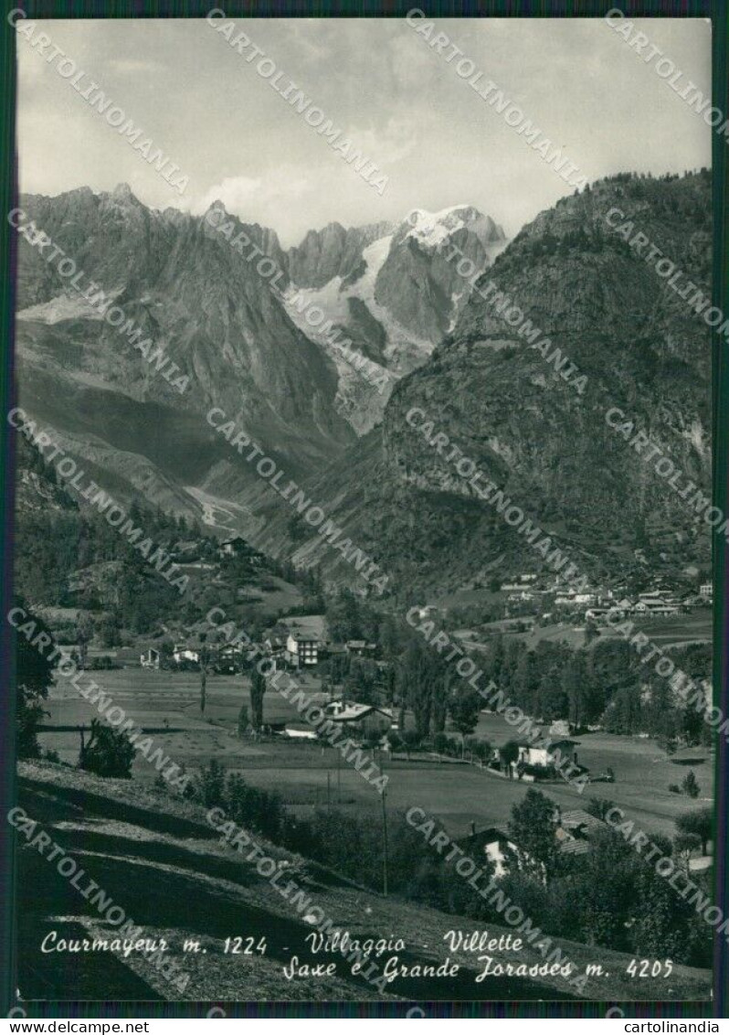 Aosta Courmayeur Villette Grandes Jorasses Foto FG Cartolina KB1883 - Aosta