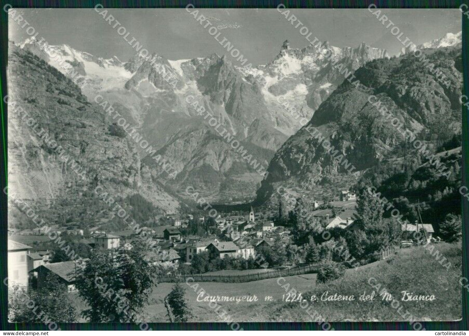 Aosta Courmayeur Catena Monte Bianco Foto FG Cartolina KB1877 - Aosta