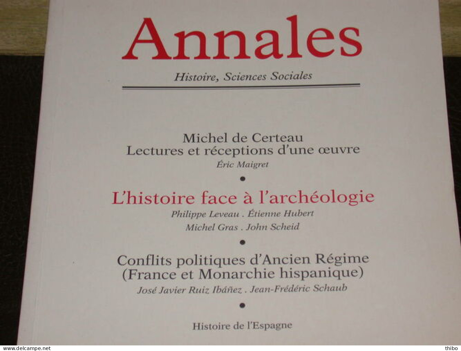 Revue "Annales" Histoire Sciences Sociales. Mai-Juin 2000 - Zonder Classificatie