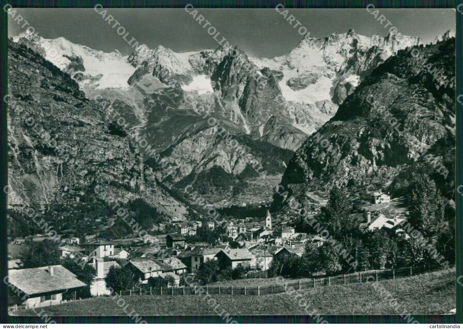 Aosta Courmayeur Catena Monte Bianco Foto FG Cartolina KB1729 - Aosta