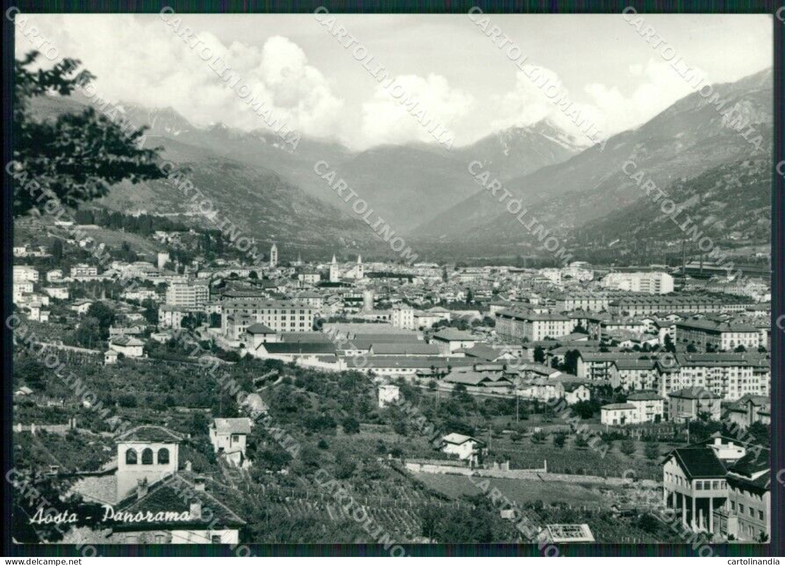 Aosta Città PIEGHINA Foto FG Cartolina KB1718 - Aosta