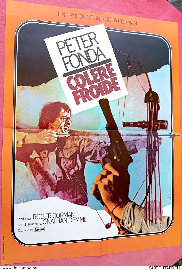 Affiche Originale Ciné COLERE FROIDE Jonathan DEMME  60X80 1976 Scot GLENN Roger CORMAN Illu FERRACCI - Affiches & Posters