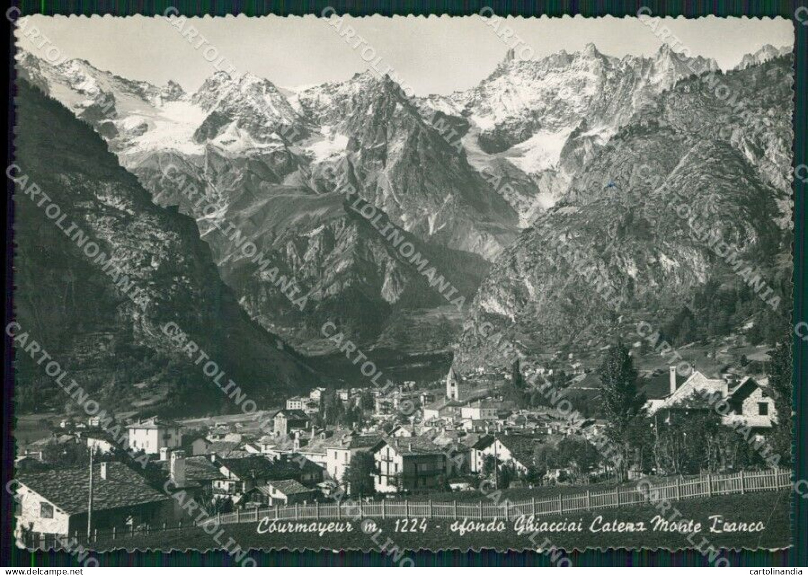 Aosta Courmayeur Ghiacciai Monte Bianco PIEGHINA Foto FG Cartolina KB1864 - Aosta