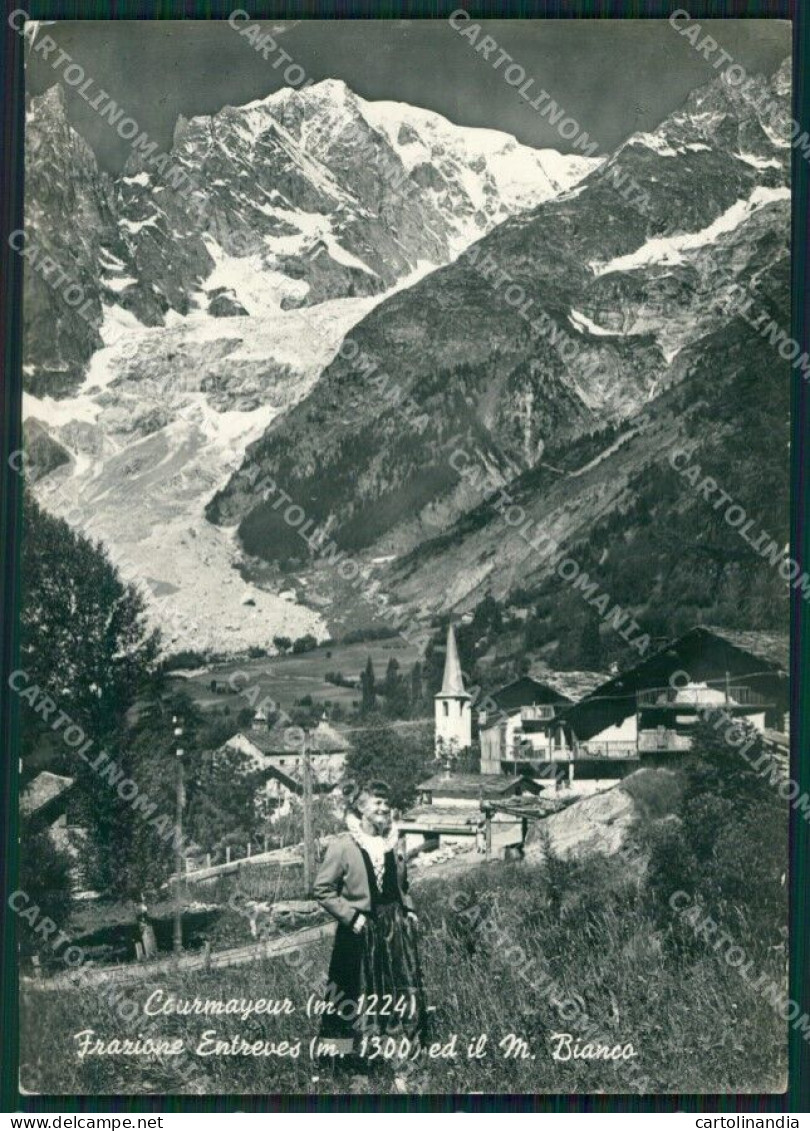 Aosta Courmayeur Entrèves Monte Bianco Foto FG Cartolina KB1863 - Aosta