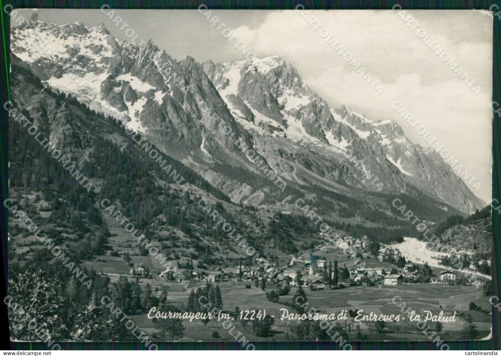 Aosta Courmayeur Entrèves La Palud PIEGA Foto FG Cartolina KB1866 - Aosta