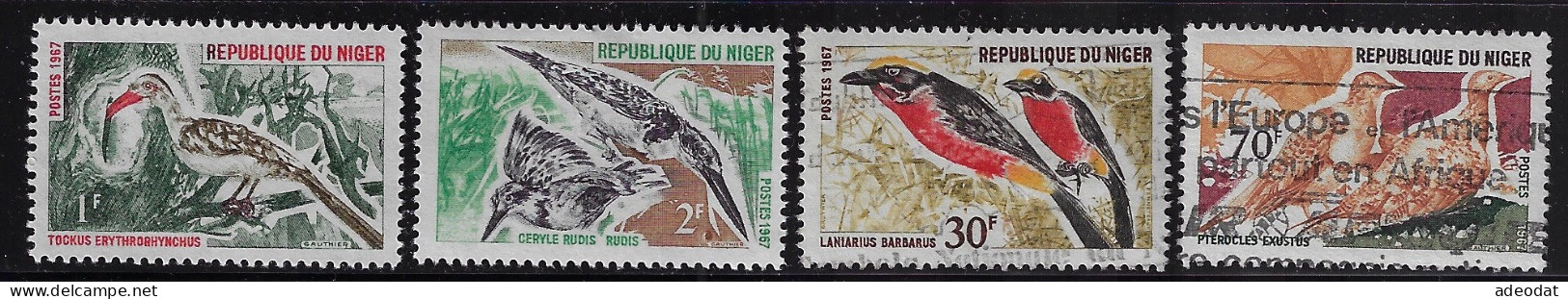 NIGER  1967  SCOTT#184,185 MH & #186,189 USED - Niger (1960-...)
