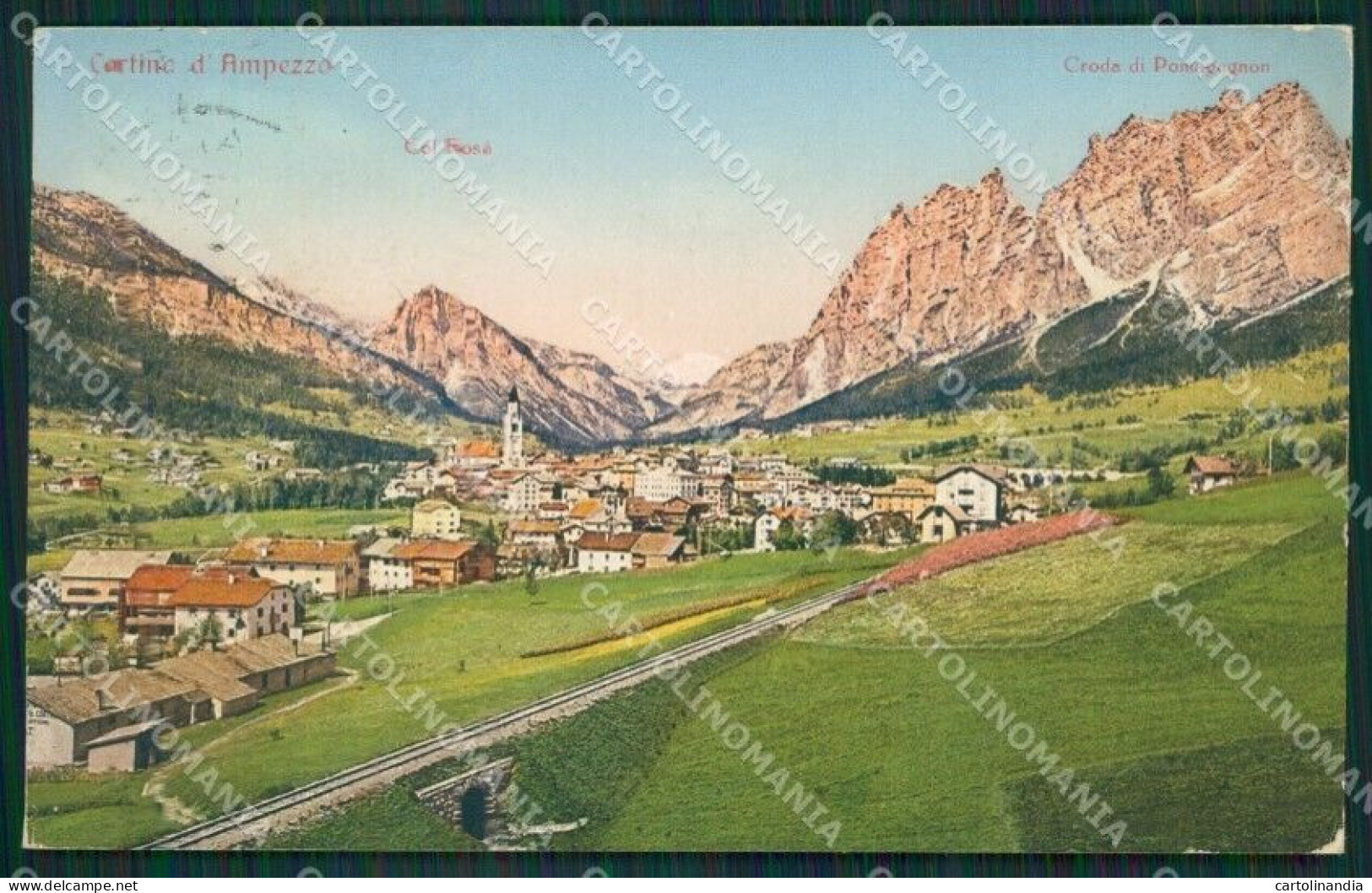 Belluno Cortina D'Ampezzo SCOLLATA Cartolina KV4190 - Belluno
